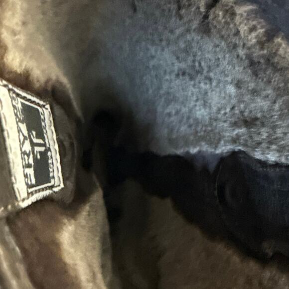 Frye Women's Melissa Button Tall Boots US 8B Shearling Lined Brown Leather - Picture 11 of 15